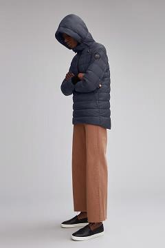 Chamarras Canada Goose Mujer México - Hillhurst Chaqueta De Plumas Black Label Azul Marino FO3714906